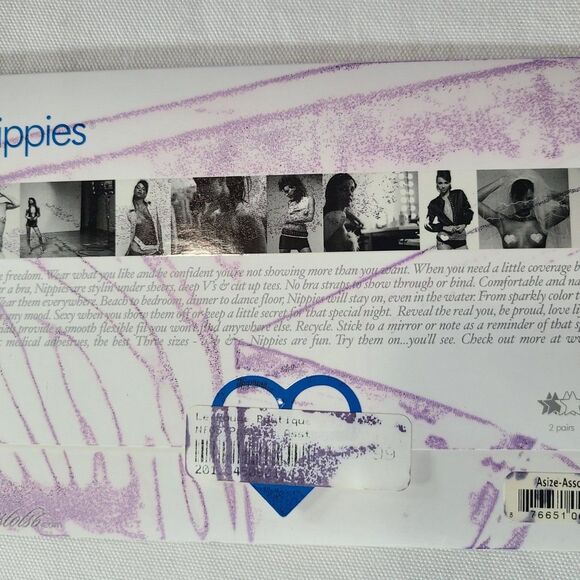 NWT Bristols6 Nippies Patch of Freedom 3 Pack Star Covers Bra Accessories Sz A - Picture 3 of 3